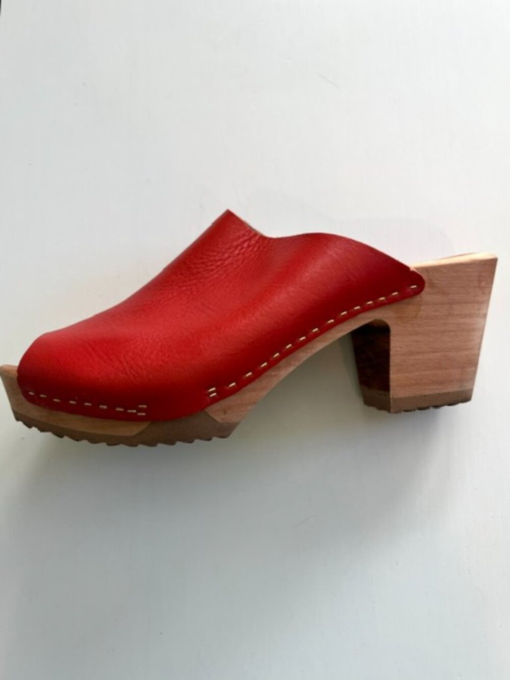 French Bosabo Red Leather Clog Mules | Size 41 - Picture 3 of 8